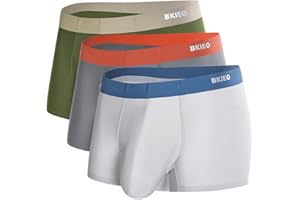 BKIEO Cooling Nylon Trunks with Odor-Control Spacious Pouch, 3-Pack
