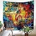 Leofanger Music Tapestry Wall Hanging Colorful Music Note Tapestry Hippie Bohemian Wall Tapestry Psychedelic Musical Tapestry for Wedding Bedroom Home Decor
