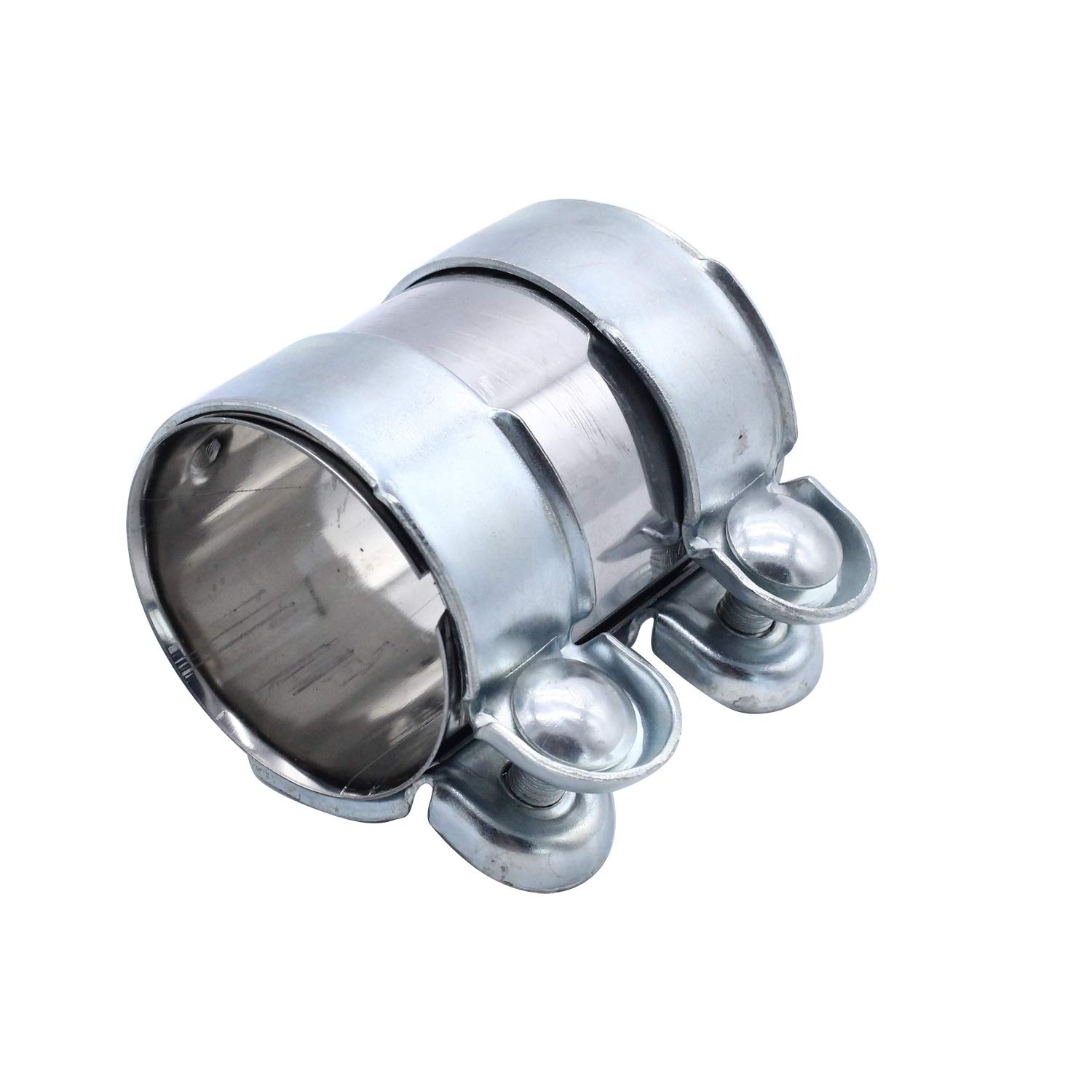 TAKPART Exhaust Clamp Pipe Connector Double Clamp Exhaust Pipe Clamp Ø 65 mm x 90 mm 13278371