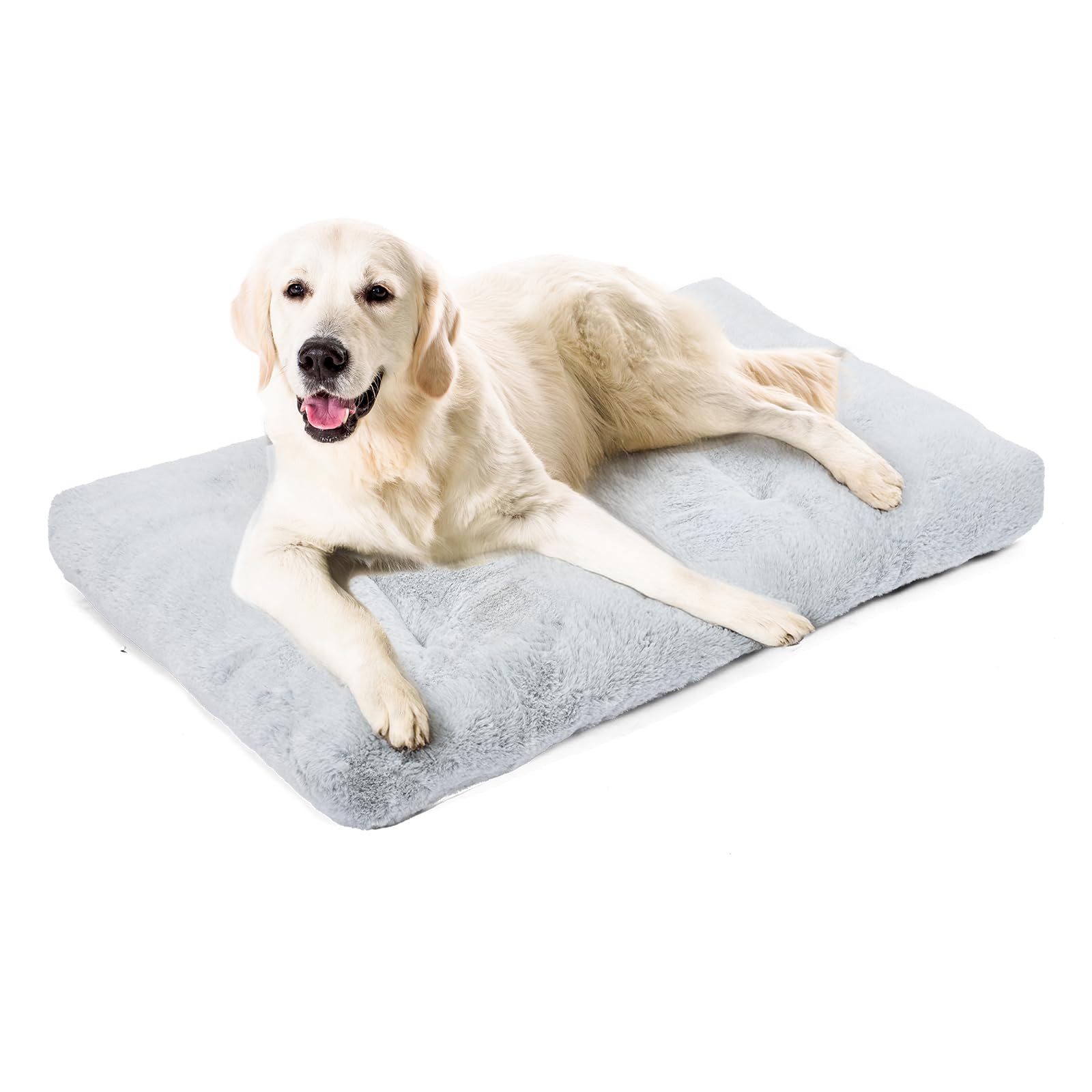 Photo 1 of Amazon Basics Large Dog Bed for Crate, Washable Large Dog Mat for Pet Kennel, Anti-Slip, 42x28x4 Inches