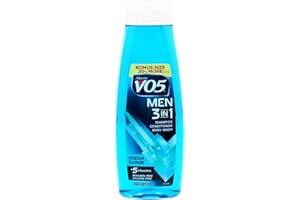 ALBERTO VO5 VO5 Alberto Men 3 in 1 Fresh Ocean Surge - 3 in 1 Shampoo Conditioner and Body Wash - With 5 Oils and 5 Vitamins - Energizing Ocean Scent - 15 oz