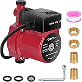 Carivia Hot Water Recirculating Pump, 120W 110V Water Circulator Pump, Automatic Circulation Pumps NPT 3/4" w/NPT 1/2" Brass 