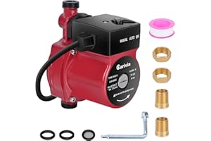 Carivia Hot Water Recirculating Pump, 120W 110V Water Circulator Pump, Automatic Circulation Pumps NPT 3/4" w/NPT 1/2" Brass 
