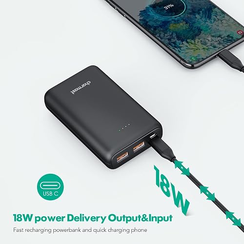 charmast smallest 10000 usb c pd quick charge portable charger