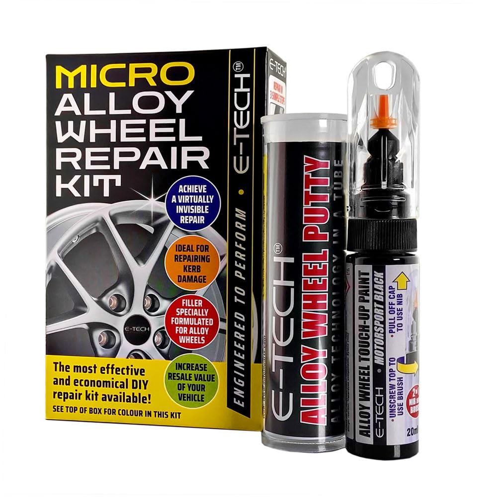 E-TECH Micro Car Alloy Wheel Refurbishment Kit - BLACK