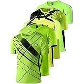 5 Pack Men's Active Quick Dry T Shirts Athletic Running Gym Workout Sport Tee Shirt Tshirt Golf Tennis Tops Bulk LSL133