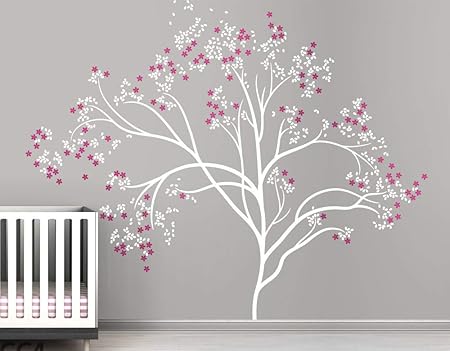 Lswssd Sticker Arbre Extra Large Sticker Arbre De Fleur De