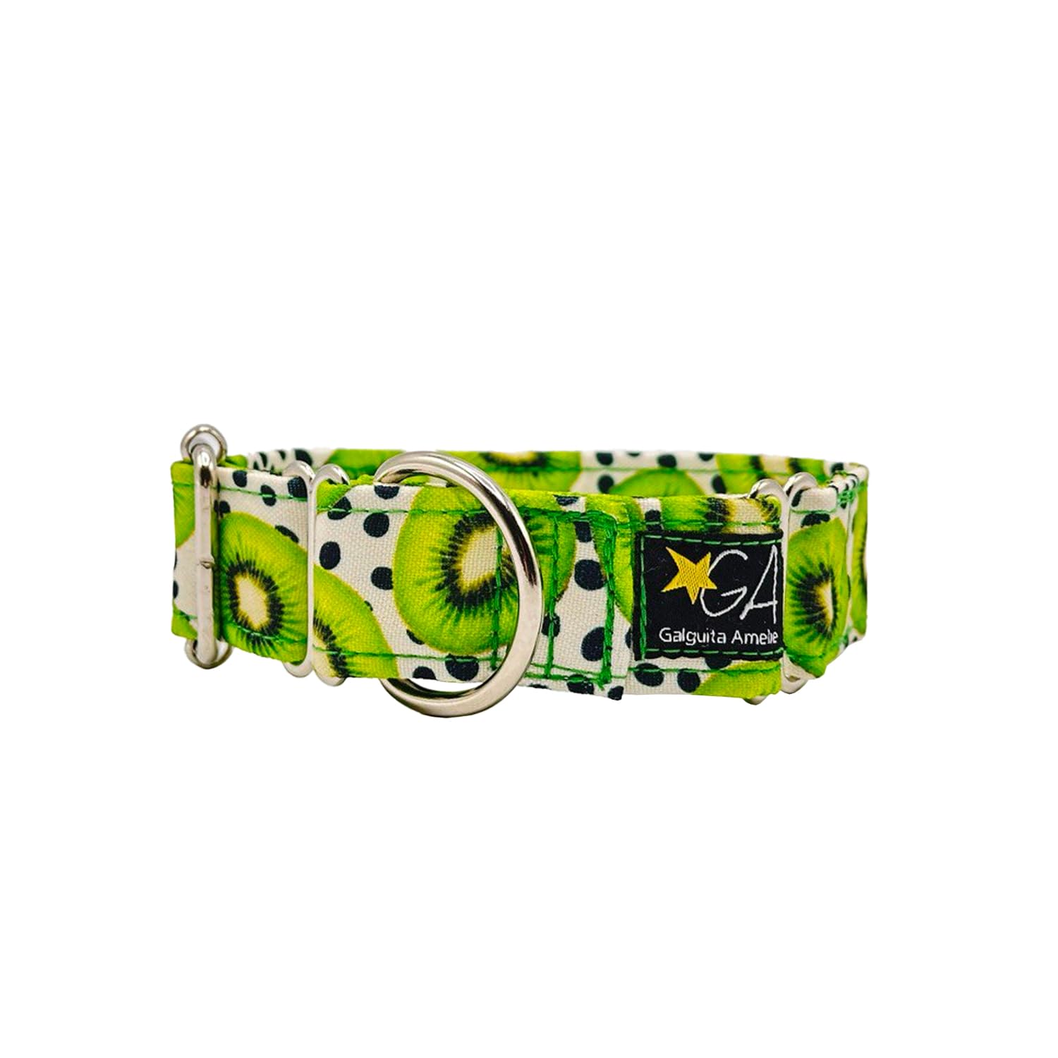 Galguita Amelie Martingale Collar for Dogs, Kiwis, 3 cm Wide Size M (30-39 cm Girth) — image 1