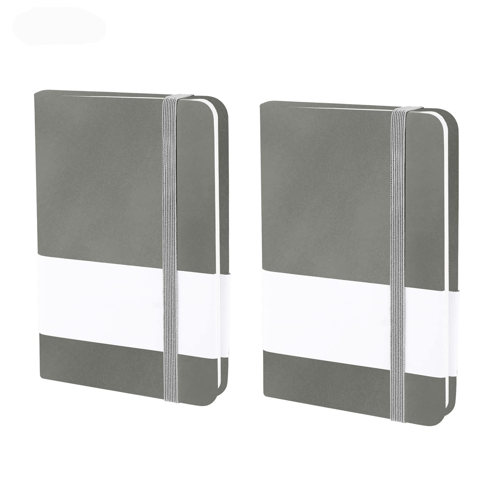 XGOPTS 2-Pack A7 Pocket Notebook, Leather Notepad, Small Hard Cover Mini Journal, Colors Classic Hardcover, 80 gsm Thick Paper for Office Home School Business Note Pads, 4 x 2.7 inches