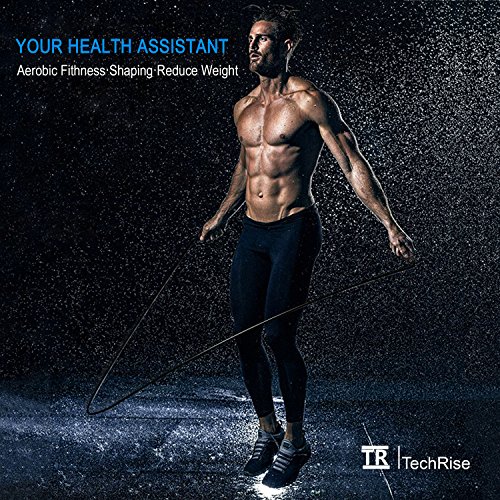 image for Jump Rope,TechRise Professional Skipping Rope Jump Rope with Skin-frie