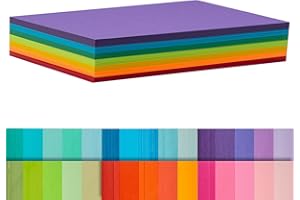 MAGECUBIKU Index Cards 140-Count 5x8 Inch,178GSM Heavyweight Set of 7 Colors Paper Multicolor Study Cards (Rainbow)