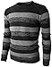 Zongke Mens Casual Striped Slim Fit Pullover Sweater