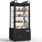 Commercial Cake Display Refrigerator 2.75 Cu.Ft/ 78L, ETL, CountertopGlass Showcase, LED, Frost-Free, 3 Shelves for 10-11 Inch Cakes, Cafe BakeryRestaurant, 110V