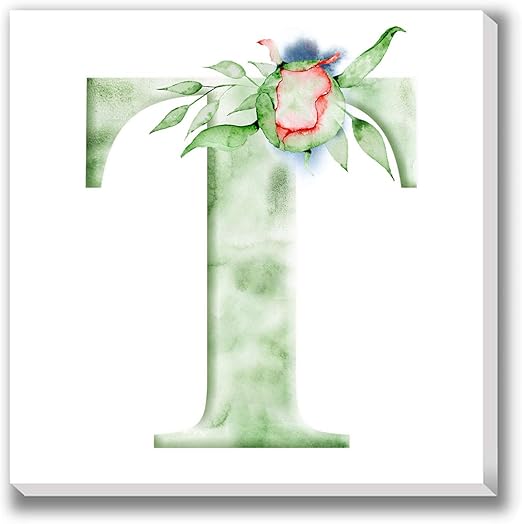 Amazon Com Texture Of Dreams Monogram Alphabet Letter Canvas