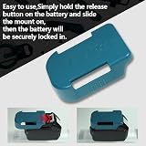 AKKOPOWER 10 Pack Battery Holder for 18V Batteries Blue Mounts Hanger view 7