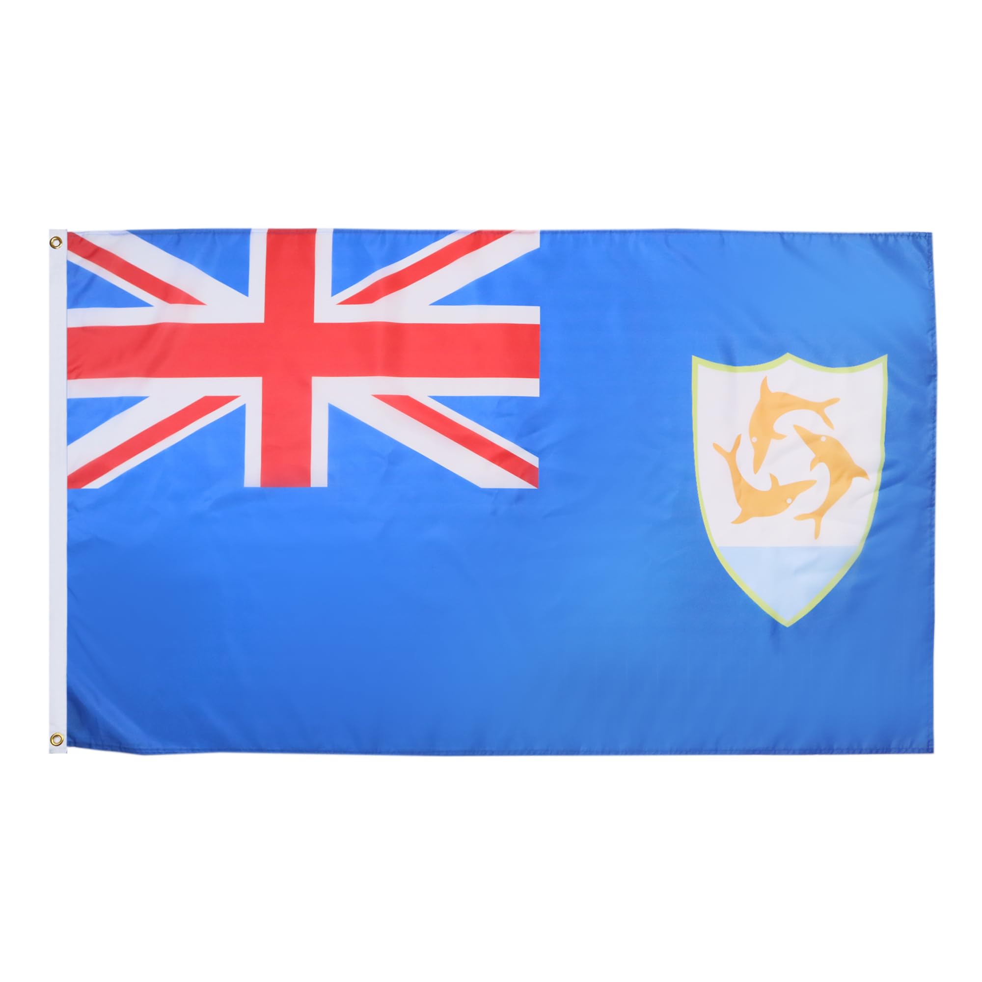 AZ FLAG - Anguilla Flag - 3x5 Ft - 100D Polyester Anguillian - British Banner with Two Metal Grommets - Fade Resistant - Vivid Colors - 3' x 5' Feet - 150x90 Cm — image 1