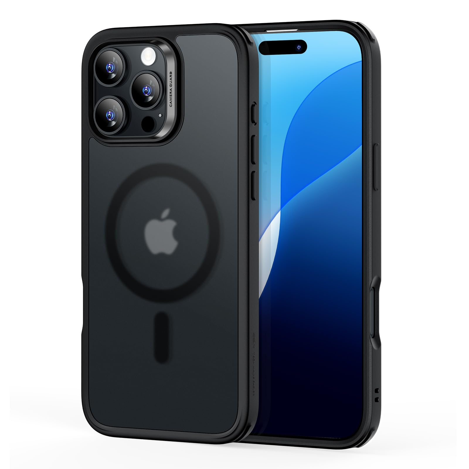 Photo 1 of ESR for iPhone 16 Pro Max Case, Compatible with MagSafe, Shockproof Military-Grade Protection, Magnetic Phone Case for iPhone 16 Pro Max, Classic Hybrid Case (HaloLock), Frosted Black