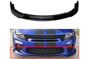 AOKAILI 4 Pcs Matte Black Front Bumper Lip Compatible with 2015-2022 Dodge Charger SRT Front Bumper Lip
