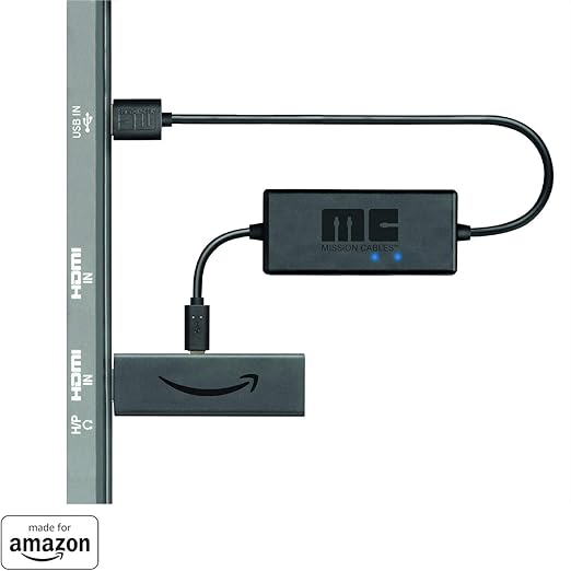 Mission USB Power Cable for Amazon Fire TV (Eliminates the Need for AC