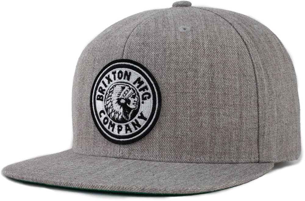 Brixton Men's Rival Medium Profile Adjustable Snapback Hat, black, One Size: Clothing