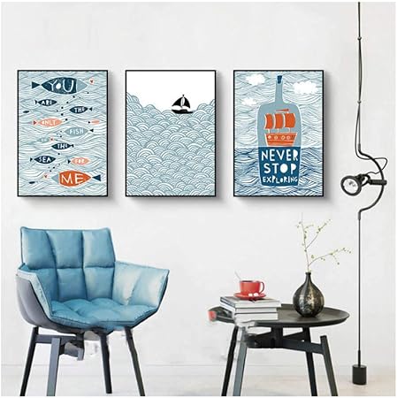 Peinture Sur Toile Creative Pour Chambre D Enfant 60 X 80 Cm Sans Cadre Amazon Fr Cuisine Maison