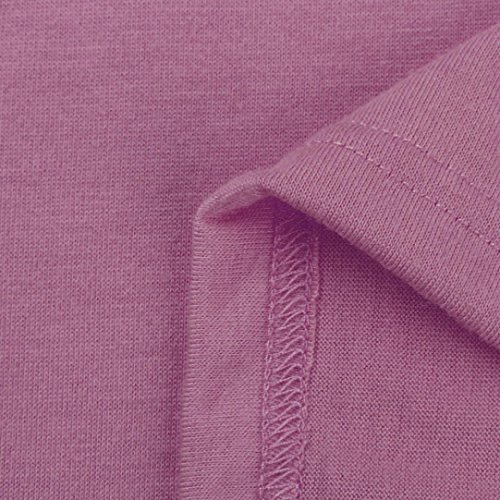 Women Summer Dress,Todaies Womens Choker V Neck Dress Long Top T-shirt Casual Party Mini Dress Blouse (M, Purple)