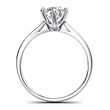 Pure 14k white gold 2.0 CT Classic 6-Prong