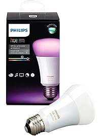 Philips Hue White Color Ambiance A19 60W Equivalent Dimmable LED Smart Bulb