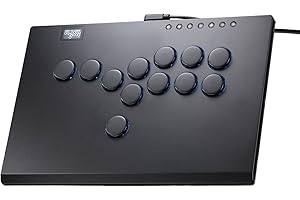 ONEED Leverless Controller Arcade Stick Haute42 M12 Plus: Aluminum Leverless Controller,Leverless Arcade Stick for PC/PS3/PS4/Switch Game,Crystal Low-Profile Switch Arcade Stick Support Hot Swap & SOCD