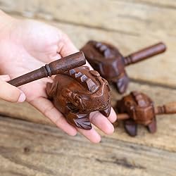 Percussion Instruments Wooden Frog 3 Pcs Set of 4