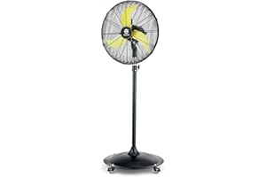 FUGOO 20'' Outdoor Quiet Oscillating Pedestal Fan With All Sealed Brushless DC Motor, 4-Speed Waterproof Outdoor Fan, Heavy Duty Industrial Floor Fans for House,Patios, Commercial, Garage, Warehouse