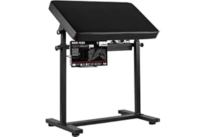 PULNDA Tattoo Arm Rest Stand, Large Armrest Tattoo with Rack and Storage Compartment, Tattoo Armrest Stand with PU Leather Soft Sponge Pad, Adjustable Height & Angle for Tattoo Supplies