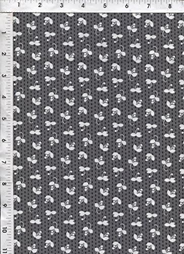 Michael Miller Violet Craft "Madrona Road" Sprouts Gray Fabric