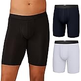 MeUndies – Men’s Long Boxer Briefs with Fly – 9” Inseam with Breathable and Comfortable Tencel UltraModal Fabric – 3 Pack