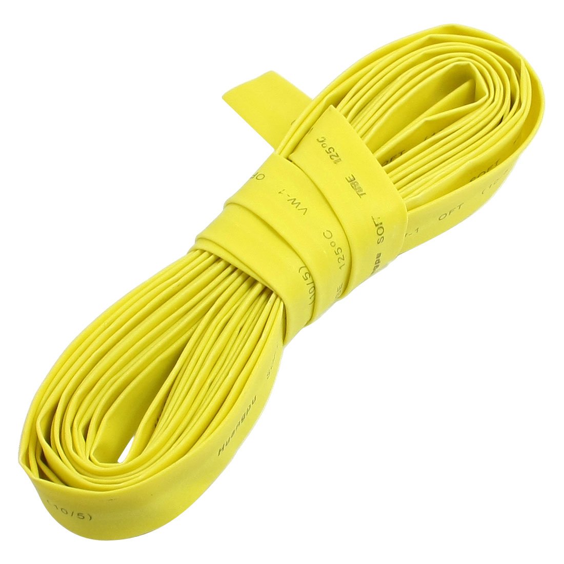 sourcingmap Yellow 10mm Diameter Heat Shrink Tubing Shrinkable Tube Wire Wrap 5M