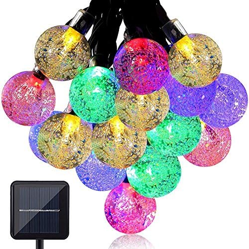 Dolucky Solar Crystal Ball String Lights - 8 Modes, 30 LED Solar String Lighting Outdoor - Great Kits for Garden, Landscape, Xmas Tree,Patio, Wedding Party Landscape
