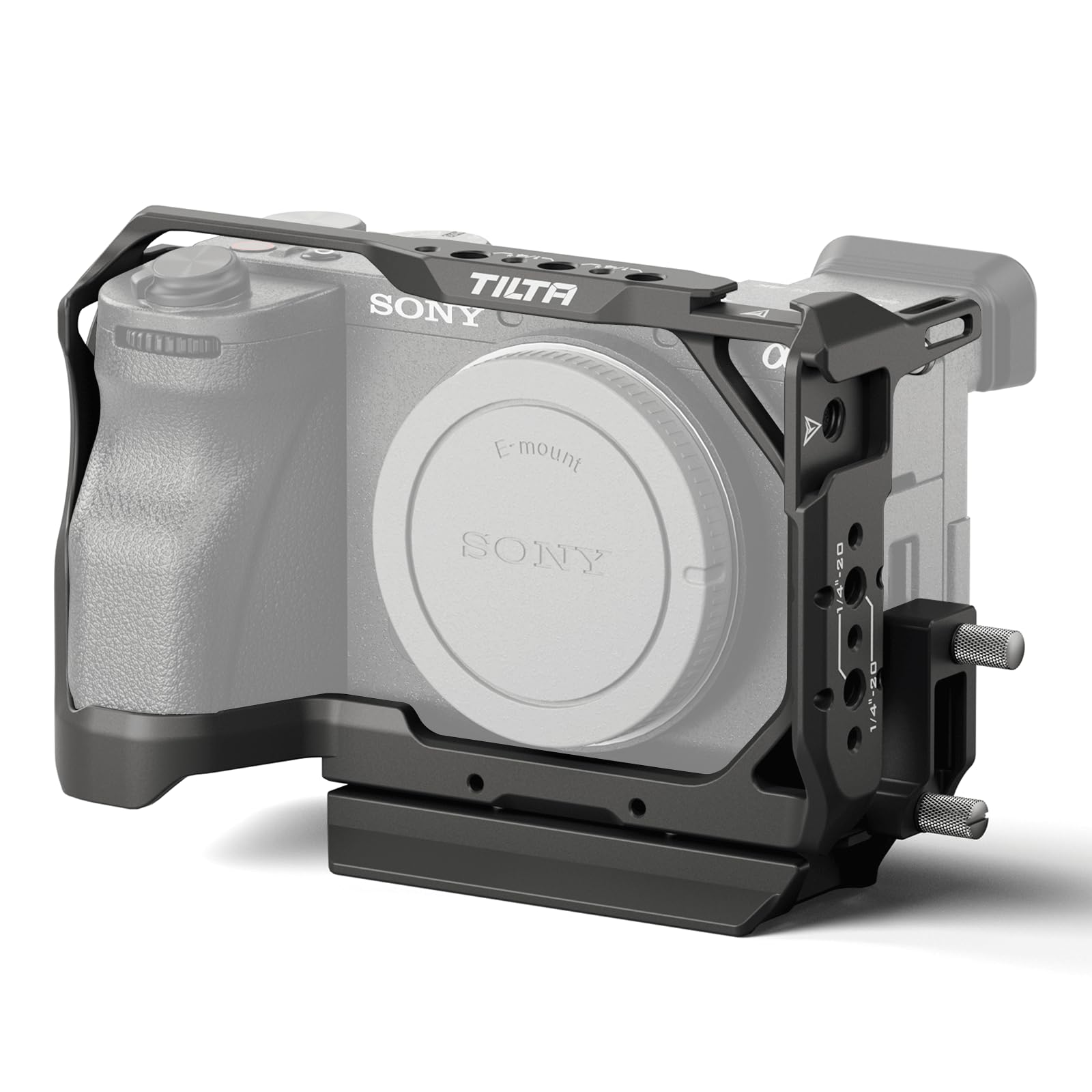 Tilta A6700 Cage, Full Camera Cage Compatible with Sony a6700 with HDMI Cable Clamp and Arca Baseplate - Black TA-T54-FCC-B