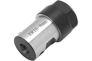 Yunseity ER16 Collet Block Chuck Holder, Spiral Linear Thread, for Lathes, Drilling, Milling, Boring Machines, with Smooth, for Spindle Motor Shaft Clamping (Yunseityouehb37cg9-02)