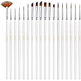 PANDAFLY 18 Pieces Fine Detail Paint Brush Miniature Painting Brushes Kit for Fine Detailing & Art Painting, Acrylic, Waterco