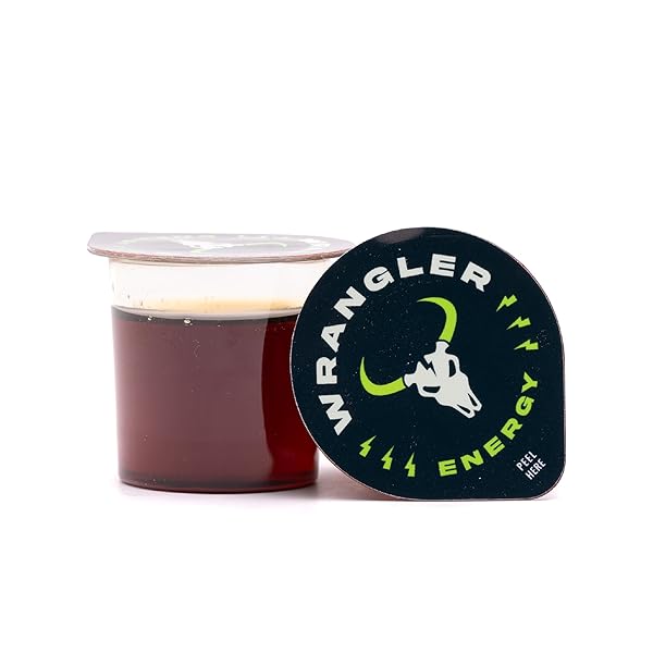 WRANGLER ENERGY BY JAVA HOUSE – SINGLE SERVE LIQUID ENERGY DRINK CONCENTRATE PODS – PEEL AND POUR – LIGHTLY SWEET TANGY ENERGY – PACK OF 12