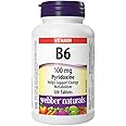 Webber Naturals Vitamin B6 Pyridoxine 100 mg, 120 Tablets, Supports Energy Metabolism, Vegan