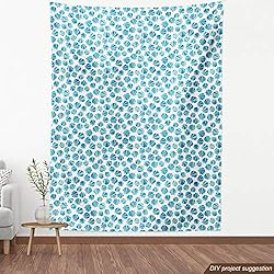 Lunarable Seashells Fabric by The Yard, Scallops
