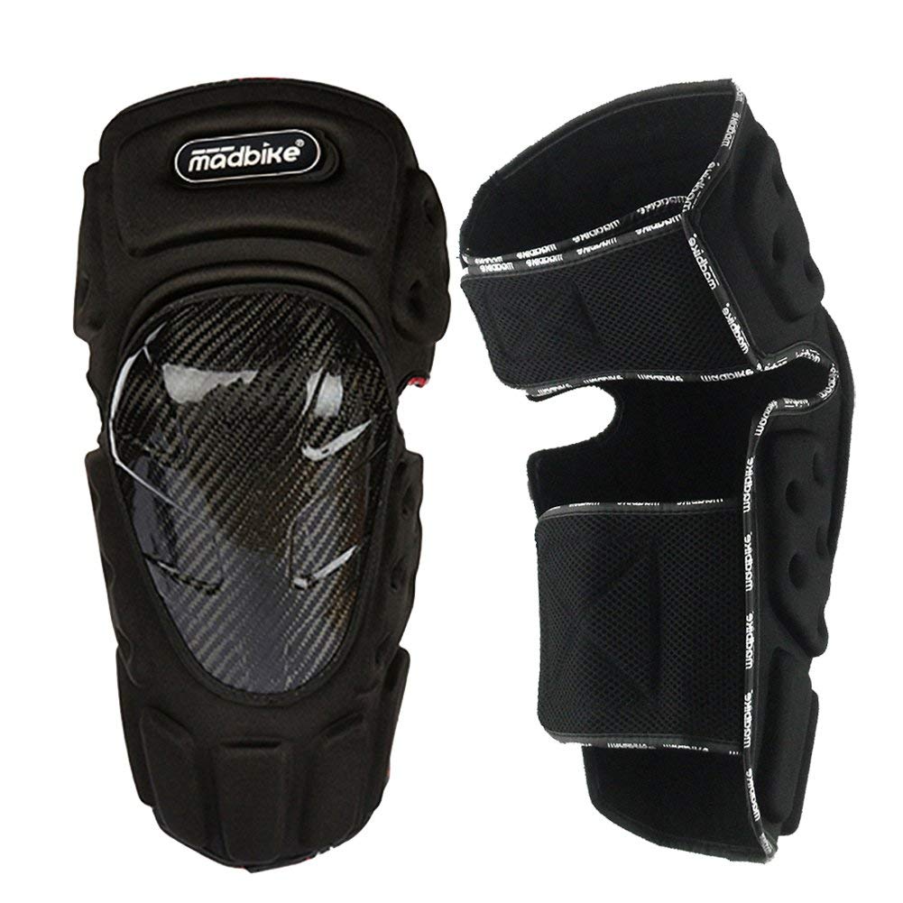 madbike Carbon fiber Motorcycle Knee Pads motocross protector