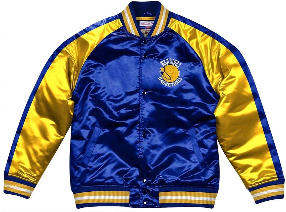 mitchell and ness warriors satin jacket