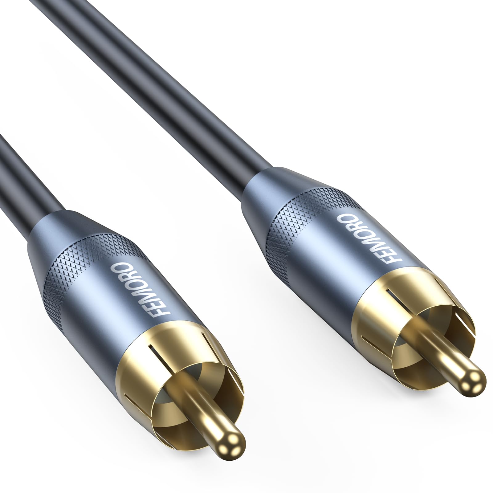 Photo 1 of FEMORO Subwoofer Cable 10 ft, Single RCA Cables Dual Shielded Wire Gold Plated Plugs Deep Bass Replacement for SVS Klipsch Yamaha Sub and More to Home Theater Stereo System