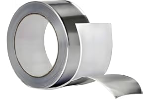 ANGKEEL Thicker Aluminum Tape 2 inch x 100 Feet Silver Tape Metal Foil Thick of 4mil - High Temp Heavy Duty HVAC Tape for Insulation Ductwork, Seal & Patching Air Ducts, Exhaust Pipe, Vents, AC, Dryer, Stove