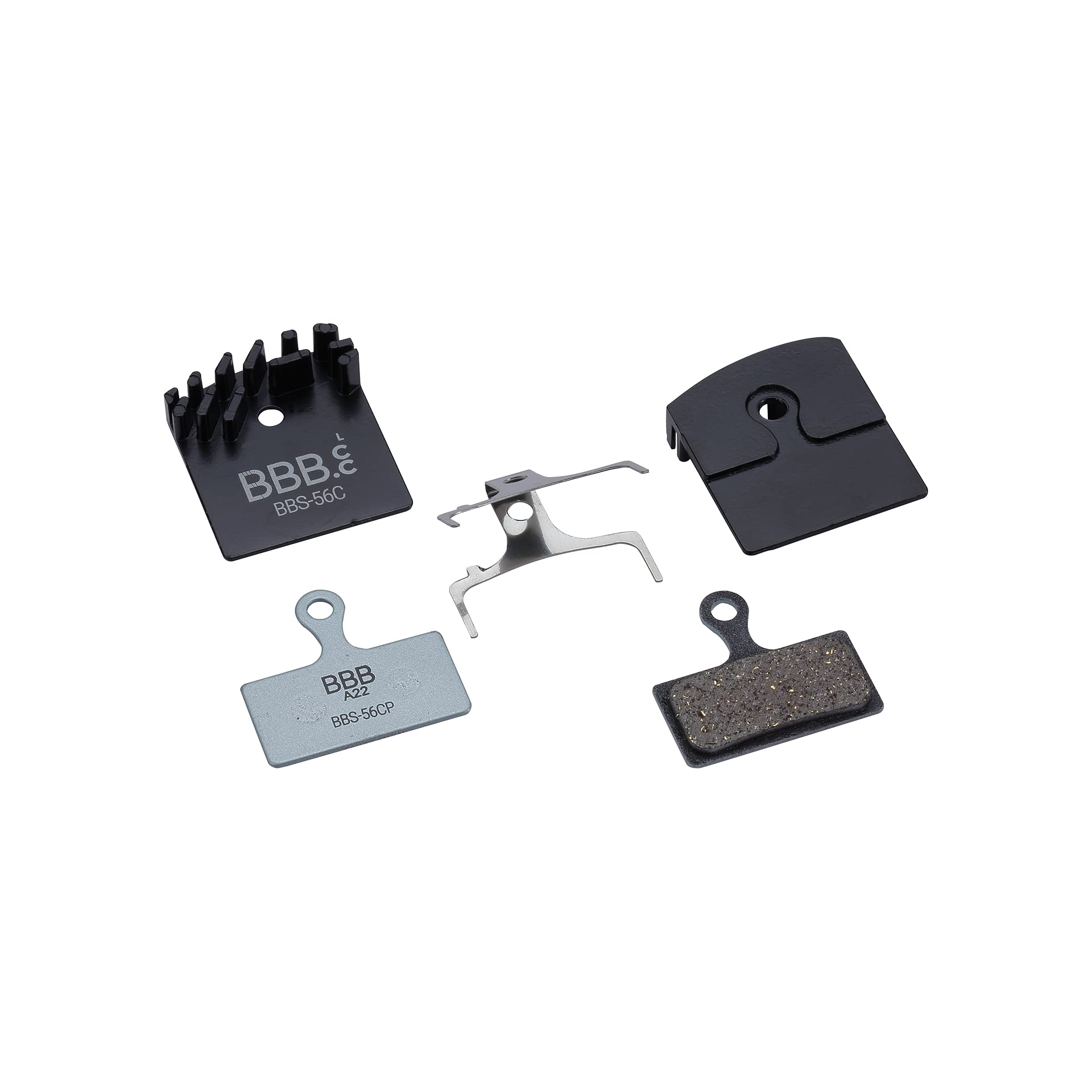 BBB Cycling Shimano Disc Brake Pads I Cooling Fins For Optimal Heat Dissipation I Organic Compound Brake Pads I DiscStop Coolfin BBS-56C