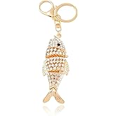 Fish Keychain Bling Bag Charms for Handbags Cute Keychains for Backpacks Purse Charms for Tote Bags Gifts for Women