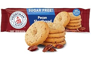 Voortman Bakery Sugar Free Pecan Shortbread Cookies, 8 oz., Pack of 4 – Cookies Baked with Real Pecans, No Artificial Colors, Flavors or High-Fructose Corn Syrup, 20% Less Net Carbs
