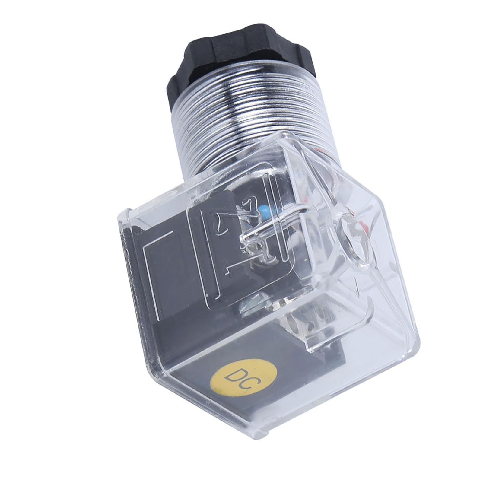 5Pcs Solenoid Valve,Transparent Voltage Hydraulic Solenoid Coil Plug Universal Accessories DC24 Guide Gasket Crimping